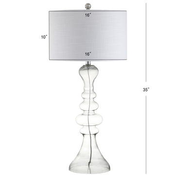 Madeline 35" Curved Glass LED Table Lamp